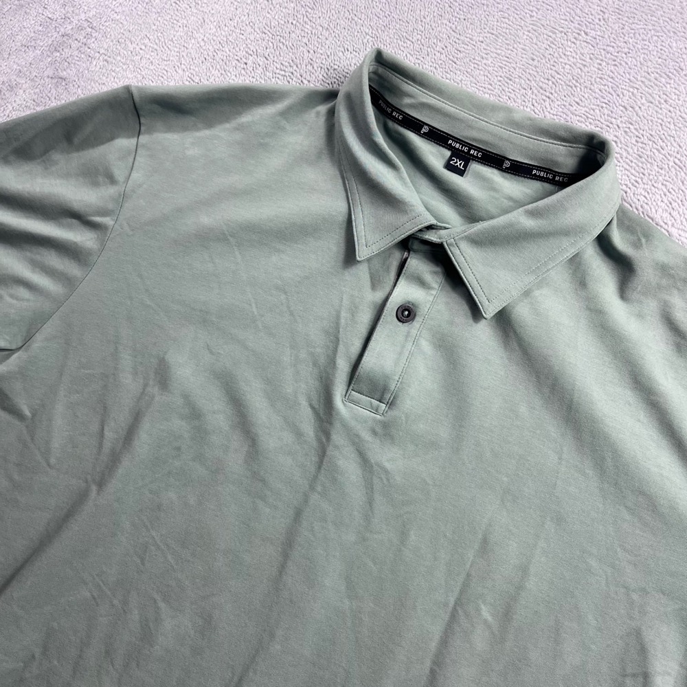 Public Rec Go-To Polo Mens 2XL Sage Green Short Sleeve Casual Golf Shirt